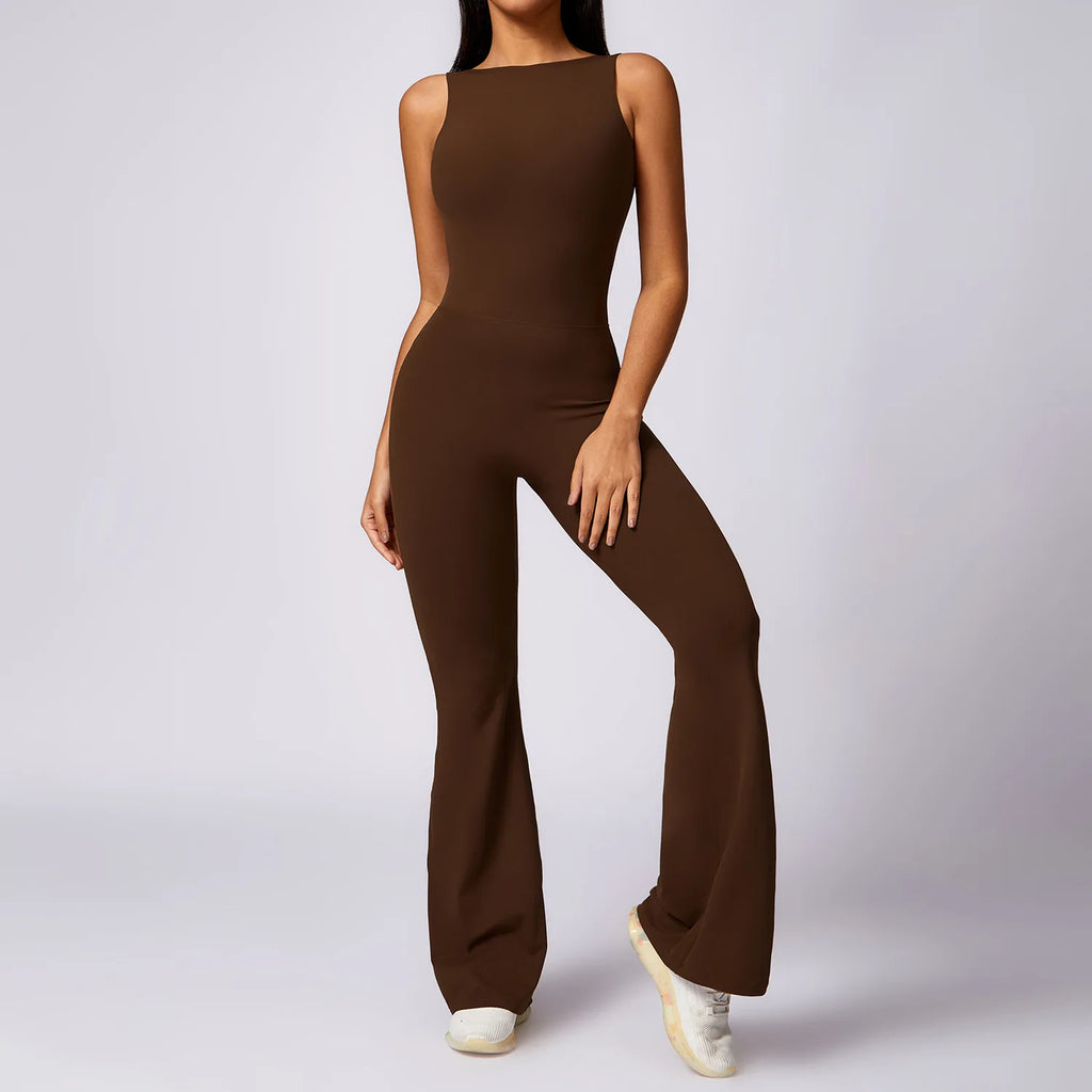 Women's One-Piece Training Jumpsuit - Yoga Sportswear