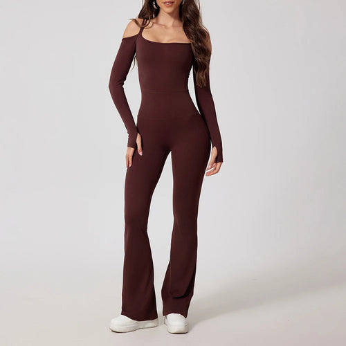 Women's Yoga Fitness Jumpsuit - Sports Bodysuit Workout Overall