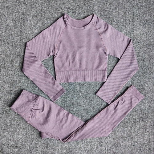 Women's 3-Piece Yoga Set - Sports Bra, Top & Leggings Workout Set