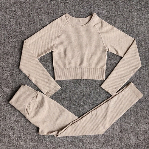 Women's 3-Piece Yoga Set - Sports Bra, Top & Leggings Workout Set