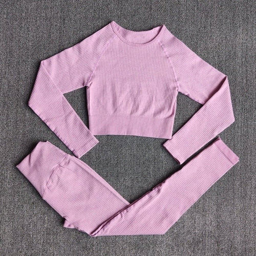 Women's 3-Piece Yoga Set - Sports Bra, Top & Leggings Workout Set