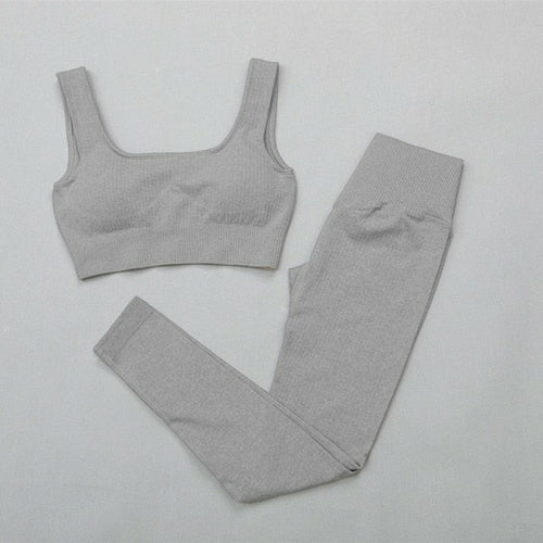 Women's High-Waist Sports Bra & Legging Set - Gym Clothing