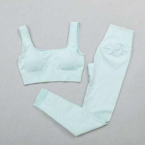 Women's High-Waist Sports Bra & Legging Set - Gym Clothing
