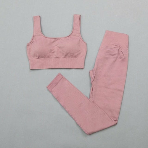 Women's High-Waist Sports Bra & Legging Set - Gym Clothing