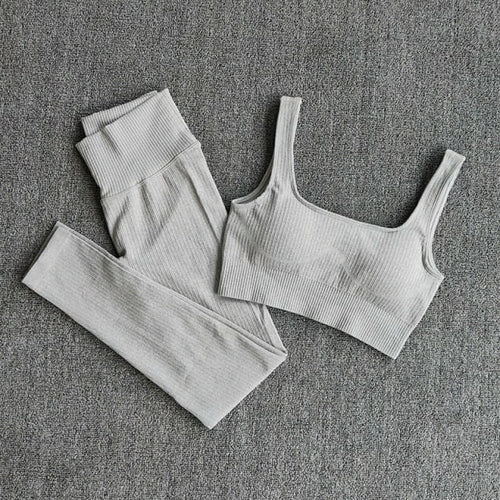 Women's 3-Piece Yoga Set - Sports Bra, Top & Leggings Workout Set