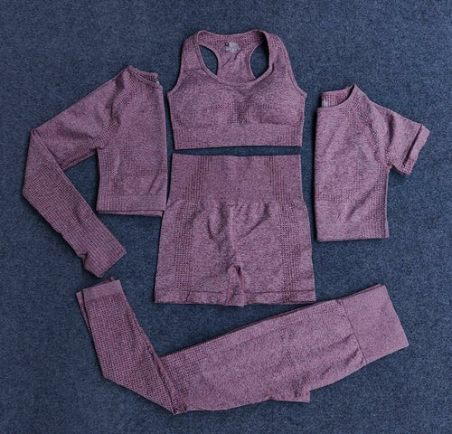 Women's 5-Piece Seamless Yoga Set - Complete Workout Collection