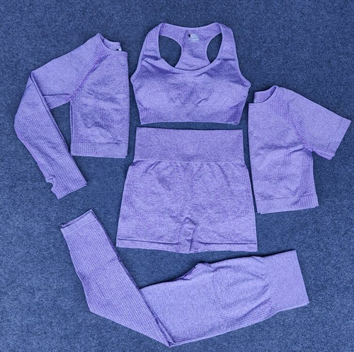 Women's 5-Piece Seamless Yoga Set - Complete Workout Collection